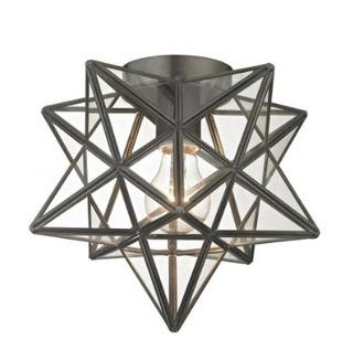 Streling - 1145-005 - 1lt pendant Moravian Star Flush Mount - Bronze With Clear Glass (46RTG)