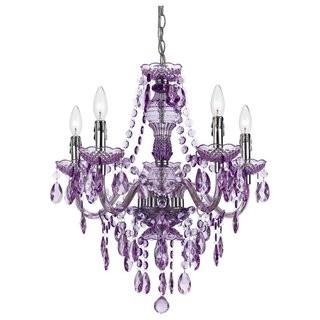 Viv + Rae Alisha 5-Light Crystal Chandelier - Grape (VVRE3596_23540903)