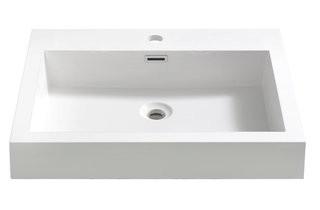 Fresca Nano Rectangular Drop-In Bathroom Sink (- White FBH1970)