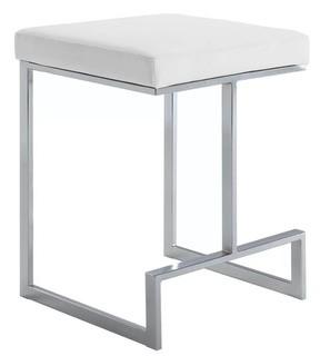 Wade Logan Wirrian 24 Bar Stool - White / chrome (WADL7825_18616939)