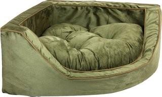 Snoozer Pet Products Luxury Corner Bolster Dog Bed - Olive (SZR1123_2681918_3178549)