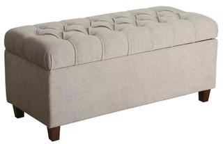 Three Posts Ranshaw Button Tufted Upholstered Storage Bench K6138-F2207