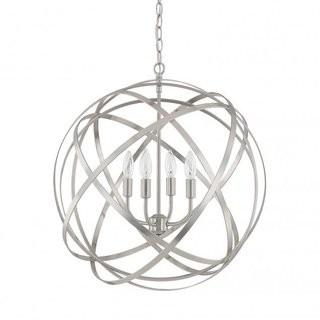 Laurel Foundry Modern Farmhouse Kierra 4-Light Globe Pendant - Brushed Nickel (LRFY7962_21188285)