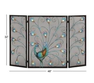 Cole & Grey 3 Panel Metal Fireplace Screen (COGR3159)