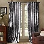 GARRISON EMBROIDERED INTERLINED 84-INCH WINDOW CURTAIN PANEL IN CHARCOAL                            