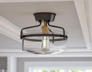 Alcott Hill Rhinebeck 1-Light Semi Flush Mount - Bronze (ALCT7468_18830732)