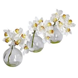 August Grove Cymbidium in Vase - set of 3 (AGGR6388)