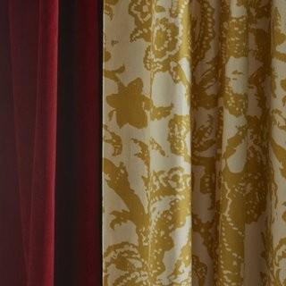 Lot (2 pcs) Darby Home Co Dorthy Solid Max Blackout Thermal Tab Top Single Curtain Panel - Gold Color (DBYH8484_21303871_21303879)