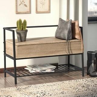 Laurel Foundry Modern Farmhouse Ermont Storage Entryway Bench - Oak Finish (LRFY1915)