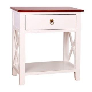 Beachcrest Home Landau 1 Drawer Nightstand - White (SEHO5193_17694786)