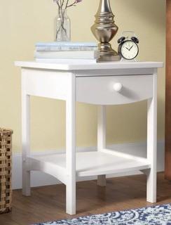 Andover Mills Carlton 1 Drawer Nightstand (ANDO1070_12701555) - White 