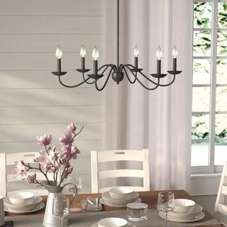 Gracie Oaks Farell 6-Light Candle Style Chandelier (GRKS3856)