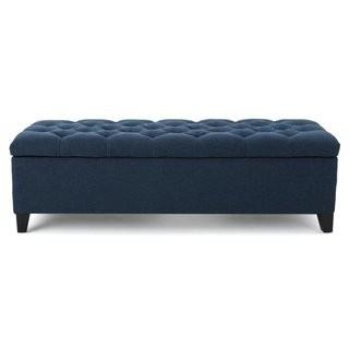 Three Posts Amalfi Upholstered Storage Bench - Dk Grey  (THPS1456_19960825)