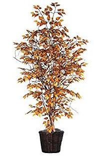 Vickerman TEX2160 Golden Birch Tree, 6', Yellow/Orange