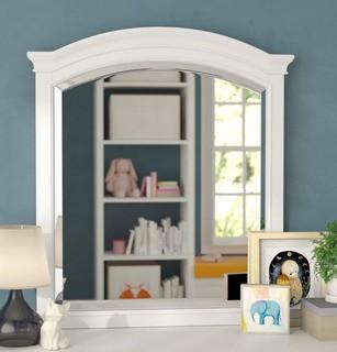 Harriet Bee Javin Traditional Arched Dresser Mirror (HBEE5538_23240204) - White 