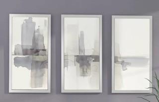 Ivy Bronx 'Improvisation II Gray' Framed Painting Print Multi-Piece Image on Glass (IVYB5135_22483986)