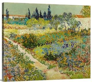 "The Garden at Arles" - by Van Gogh Print - 12" x 12" 