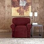 SURE FIT(R) DESIGNER TWILL CHAIR SLIPCOVER IN RED                                                   