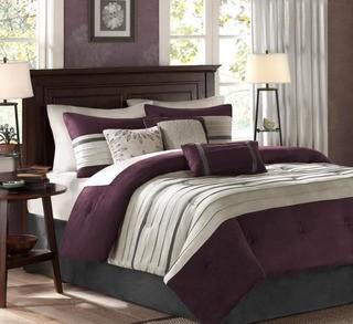 Zipcode Design Adelina 7 Piece Comforter Set (ZPCD5463_24113717_24113720) - Queen - Plum 