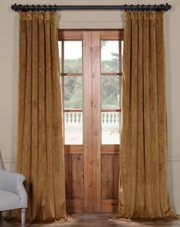 Lot (2 sets ) Red Barrel Studio Riverton Plush Solid Blackout Pinch Pleat Single Curtain Panel (RBRS6533_22464623_22464618) - Spiced Rum Color - 50" x 108" 