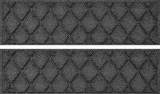 Darby Home Co Aqua Gretchen Charcoal Argyle Stair Tread (DBYH8265)