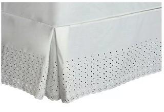 Lark Manor Athenis Eyelet Deck Bed Skirt (LARK1565_15480444_15480447) - Full - White 