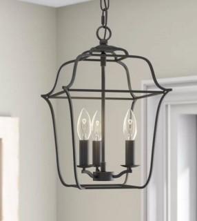 Laurel Foundry Modern Farmhouse Chloe Royal Ebony Gallery 3-Light Foyer Pendant (LRFY4822) - Ebony Finish 