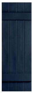 Alpha Shutters Exterior Vinyl 4 Board N Batten Closed Shutter (ALPH1040_14903353_14903361) - 31" - Royal - 3 sets of 2