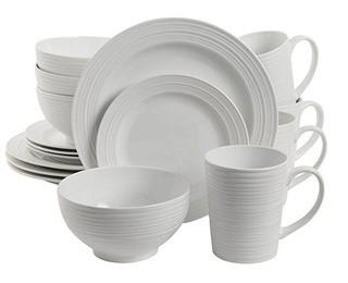 Gibson Home - Amelia Court White 16-piece Dinnerware Set