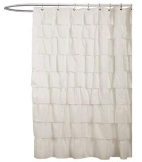 Special Edition by Lush Decor Ruffle Shower Curtain in Ivory (LJD2406) - Ivory - 72" x 72" 