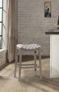 Alcott Hill Hebron Contemporary Bar Stool (ALTH3133_23975901) - Grey Finish /w Grey fabric