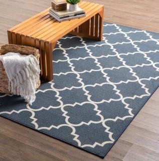 Charlton Home Hanley Blue Area Rug (CHLH4445-19941244) --5'x 7' 