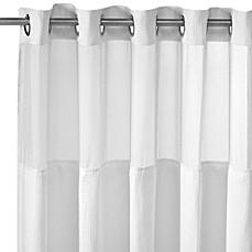 HOOKLESS(R) WAFFLE 71-INCH X 86-INCH LONG FABRIC SHOWER CURTAIN IN WHITE                            