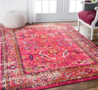 NU Loom - Casablanca - KKCB18A-C0316 Traditional Vintage Floral Distressed Pink 