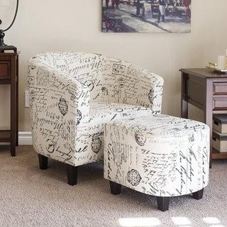 Alcott Hill Abbottsmoor Barrel chair and Ottoman (ALTH4666)