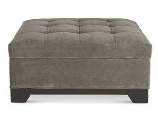 Elliott Light Grey Fabric Storage ottoman - 59074.00LGY ,