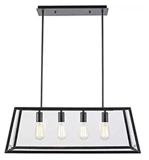 Light Society 4-Light Kitchen Island Pendant (LGTS1003) - Blk