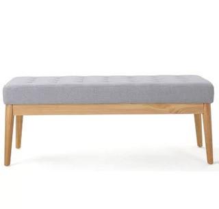 Mercury Row Babb Upholstered Bench (MCRW5711_23340980) - Light Grey 