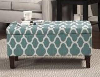 Latitude Run Clare Tokatli Upholstered Storage Bench (LTRN2631_16558497) - Teal Blue