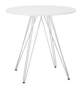 Eiffel Bistro Table - Chrome Base - White Top 