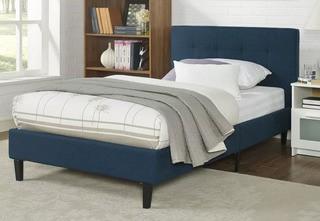 Wrought Studio Molinaro Upholstered Platform Bed (VRKG8361_25148480_25148483) - Twin - Azure