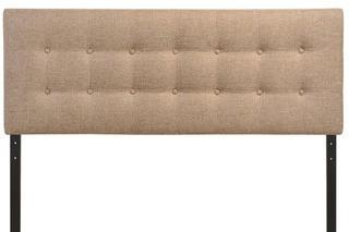 Emily Beige Queen Upholstered Fabric Headboard