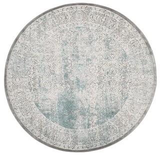 One Allium Way Auguste Turquoise/Ivory Area Rug (OAWY1567_24619096) - 5'1" Round 