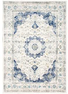 Laurel Foundry Modern Farmhouse Hosking Doylestown Blue Area Rug (LFMF3971_27242133) - 5' x 7'5" 