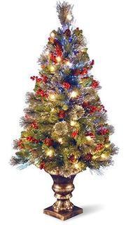 National Tree 4 Foot Fiber Optic Pre-Lit Crestwood Spruce Tree SZCW7-105L-40