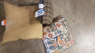 Lot 3 Asst'd Throw Pillows 