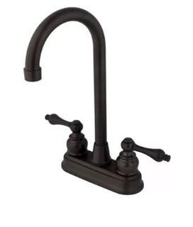 Kingston Brass - Victorian Collection - 4" Center Bar Faucet - Rubbed Bronze 