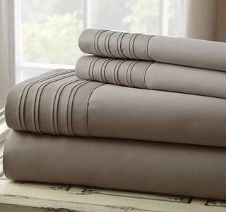 The Twillery Co. Holmes 1000 Thread Count 4 Piece Sheet Set (CHMB1280_22020866_22020865) - Queen - Grey 