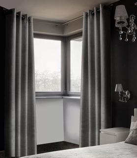 Three Posts Arends Solid Blackout Thermal Grommet Curtain Panels (TRPT2113_23352587) - 37" x 84" - Dk Grey 