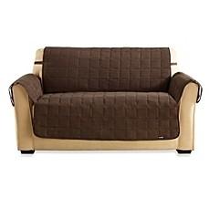 SURE FIT(R) WATER REPELLANT PET LOVESEAT COVER IN CHOCOLATE                                         